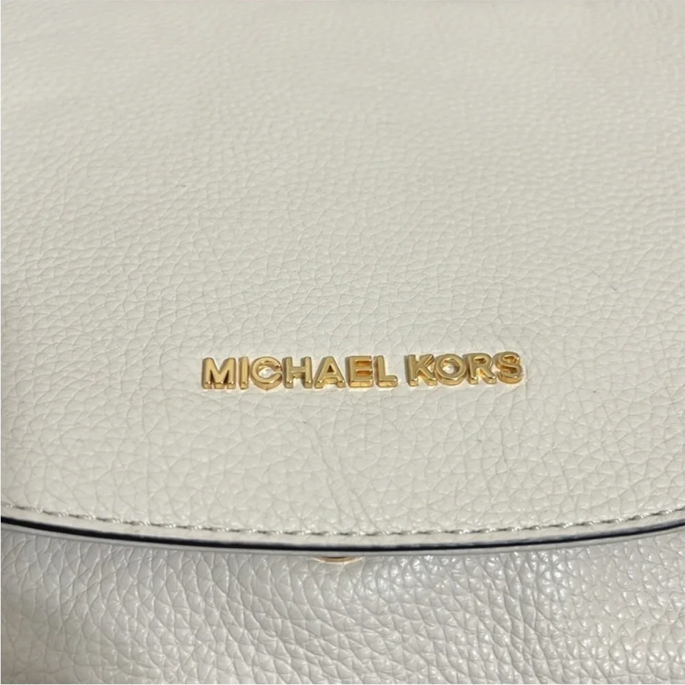 Michael Kors Cream Pebbled Leather Crossbody Bag